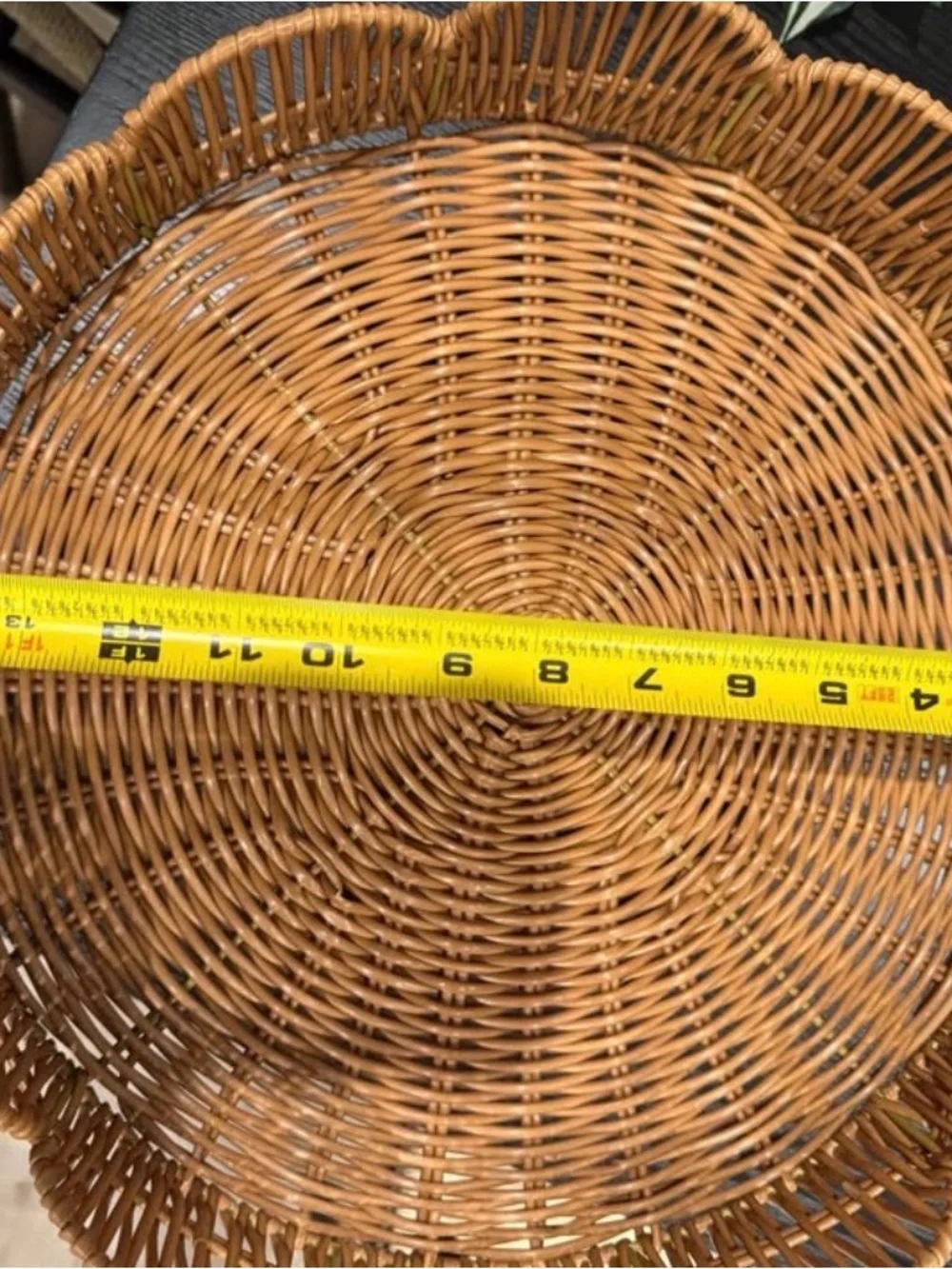 Woven Rattan Decorative Pedestal Bowl - Brown